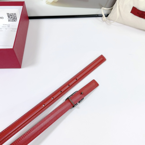 Valentino Vlogo Leather Belt Red 20MM