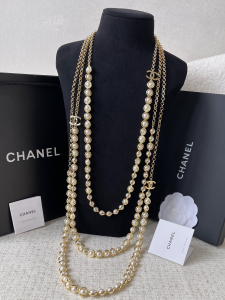 Chanel Long Pearls Necklaces