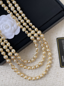 Chanel Long Pearls Necklaces