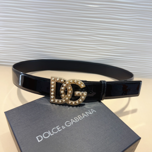 Dolce Gabbana DG Logo Polished Calfskin Leather Belt Black 40MM Dolce Gabbana DG Logo Polished Calfskin Leather Belt Black 40MM