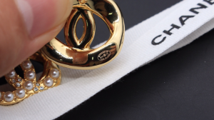 Chanel Pearls CC Logo Earrings Gold