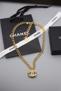 Chanel Pearls CC Logo Necklaces Gold