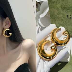Gucci Gold Metal G Motif Earrings