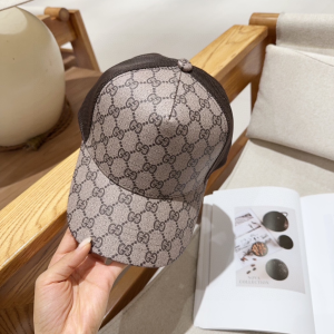 Gucci Beige GG Canvas Baseball Cap Hat