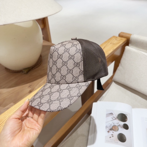 Gucci Beige GG Canvas Baseball Cap Hat