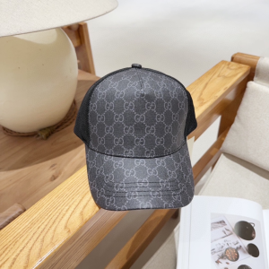 Gucci Black GG Canvas Baseball Cap Hat