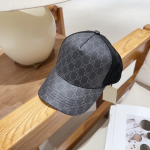 Gucci Black GG Canvas Baseball Cap Hat