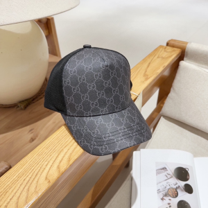 Gucci Black GG Canvas Baseball Cap Hat