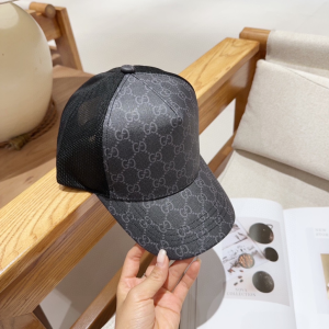 Gucci Black GG Canvas Baseball Cap Hat
