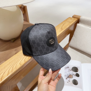 Gucci Black GG Canvas Baseball Cap Hat