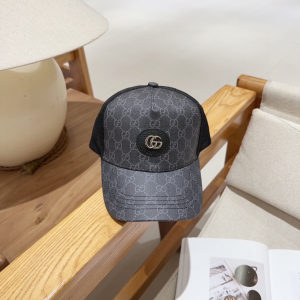 Gucci Black GG Canvas Baseball Cap Hat