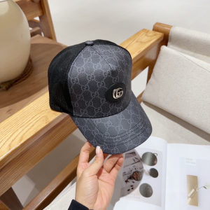 Gucci Black GG Canvas Baseball Cap Hat