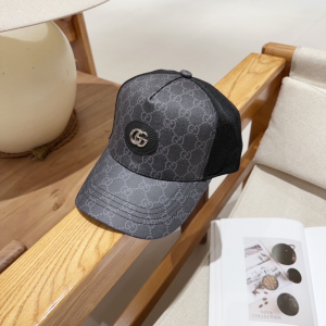 Gucci Black GG Canvas Baseball Cap Hat