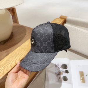 Gucci Black GG Canvas Baseball Cap Hat