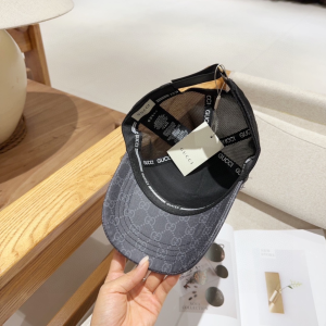 Gucci Black GG Canvas Baseball Cap Hat