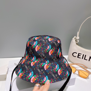 Gucci Black Canvas Bucket Cap Hat