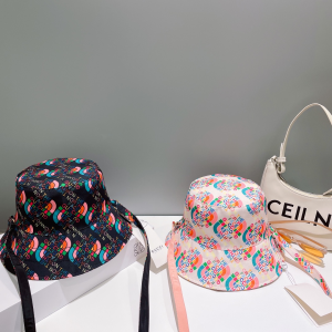 Gucci Black Canvas Bucket Cap Hat