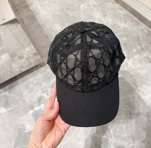Gucci Black GG Mesh Baseball Cap Hat