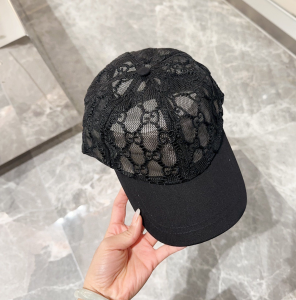 Gucci Black GG Mesh Baseball Cap Hat