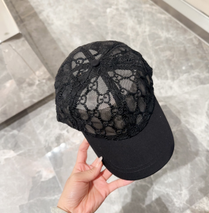 Gucci Black GG Mesh Baseball Cap Hat