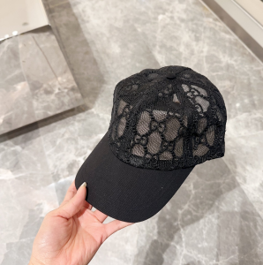 Gucci Black GG Mesh Baseball Cap Hat