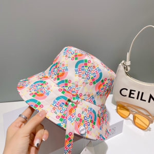 Gucci Pink Canvas Bucket Cap Hat