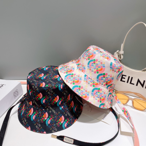 Gucci Pink Canvas Bucket Cap Hat