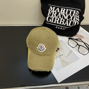 Moncler Cotton Canvas Baseball Cap Hat Green