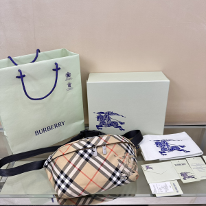 Burberry Mens Check Belt Crossbody Bag Beige Burberry Mens Check Belt Crossbody Bag Beige