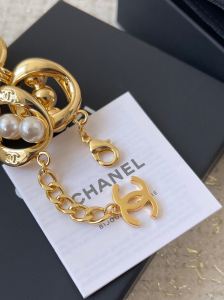 Chanel Gold Metal Pearls Necklaces