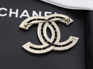 Chanel Red Chain CC Logo Brooch