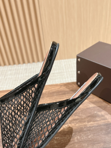 Alaia Black Fishnet Flat Mules