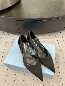 Prada Black Satin Pumps 50MM
