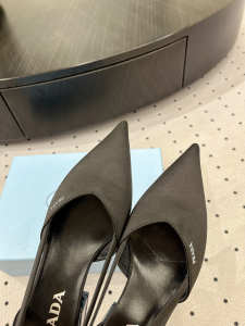 Prada Black Satin Pumps 50MM