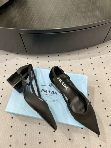Prada Black Satin Pumps 50MM