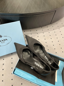 Prada Black Satin Pumps 50MM