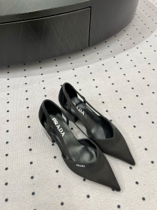 Prada Black Satin Pumps 50MM