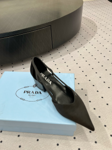 Prada Black Satin Pumps 50MM