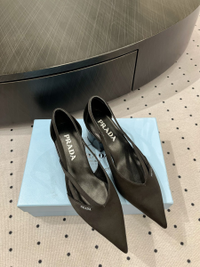 Prada Black Satin Pumps 50MM