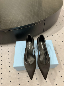 Prada Black Satin Pumps 50MM