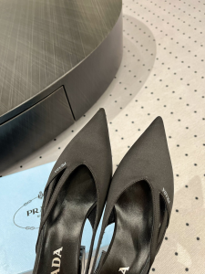 Prada Black Satin Pumps 50MM