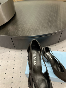 Prada Black Satin Pumps 50MM