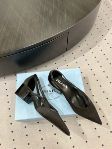 Prada Black Satin Pumps 50MM