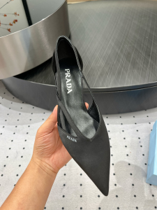 Prada Black Satin Pumps 50MM