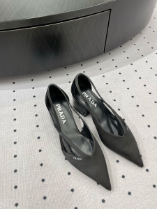 Prada Black Satin Pumps 50MM