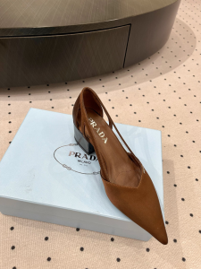 Prada Brown Satin Pumps 50MM