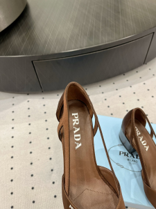 Prada Brown Satin Pumps 50MM
