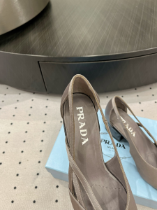 Prada Grey Satin Pumps 50MM