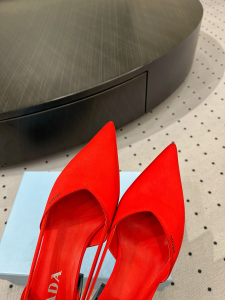 Prada Red Satin Pumps 50MM