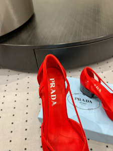 Prada Red Satin Pumps 50MM